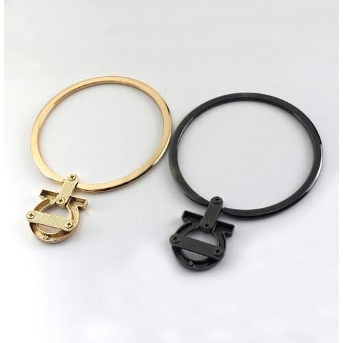 1x Metal Solid O-ring Bag Handle Metal Strap Replacement Handbag Luggage DIY Fashion Hardware Accessories 90mm CLOXY