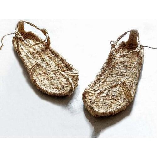 2018 SunNY Everest 34-48 Wholesale hand-woven flax sandals unsex sandals grass weaving straw sandals rafting sandals free size