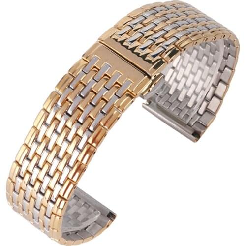2020 New Arrival Gold Stainless Steel Watch Band 20mm 22mm Watch Strap For Wrist Watches Replace High Quality