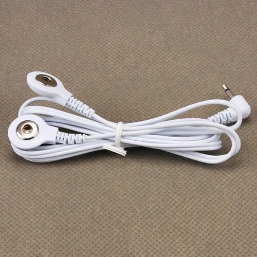 3 Pcs/Lot Electric Shock 2 Round Button Wire Sex Toys Accessories Cable For Electro Penis Ring Massage Patch Medical Themed Toys
