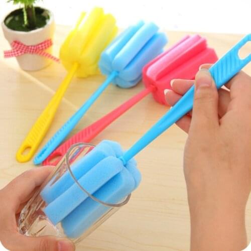 3Pc Cup Brush Kitchen Cleaning Tools Sponge Brush Long Handle Coffe Tea Glass Easy Cup Brush Sponge Cleaner Cleaning