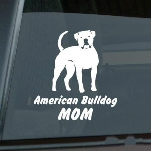 American Bulldog Mom Sticker Die Cut Vinyl - bully window decal Size(inch): 5.08 x 5.50