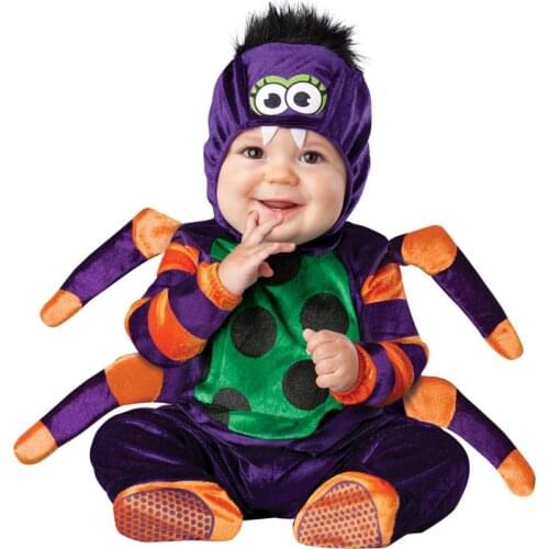 0-3Years Baby Cartoon Animals Spider Rompers Kids Birthday Anniversary Party Role Play Dress Up Outfit Halloween Cosplay Costume