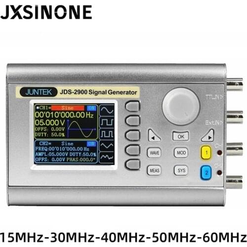 JXSINONE JDS2900 15MHz/30MHz/40MHz/50MHz/60MHz DDS Function Generator Dual Channel Arbitrary Waveform Signal Source
