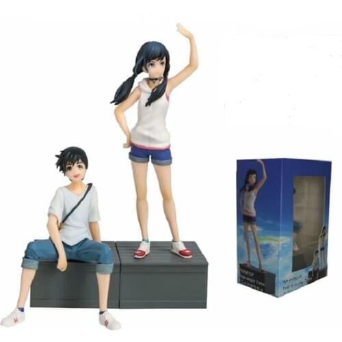 14-17cm Anime Figure Weather child Morishima Hodaka Amano Hina PVC Action Figure Collection Model Toys Gifts