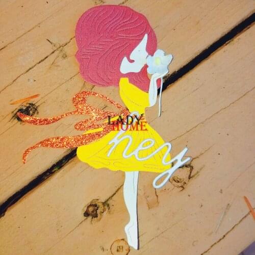 Graceful Lady Girl Craft Metal Cutting Dies Mold Punch Stencil for DIY Scrapbooking Paper Album Photo Cards Making New Dies Cut