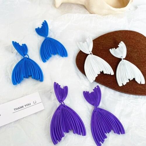 Classic Fashion Vintage Mermaid Drop Earrings Dangle For Women Fashion Statement Alloy Screw Clip Earring Without Ear Piercing