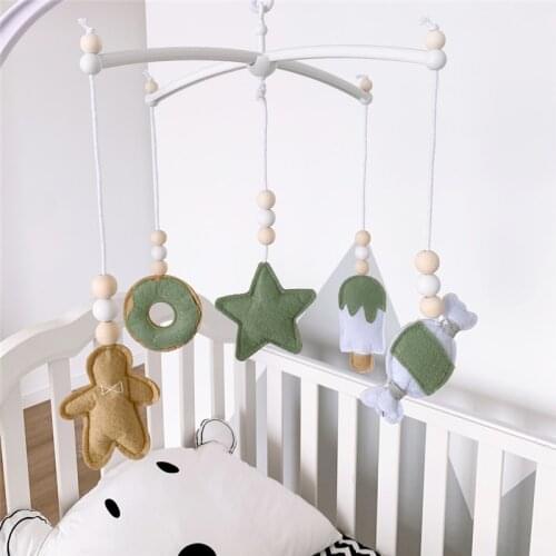 Baby Mobile Crib Rattles Toys 0-12 Months for Baby Newborn Crib Oyuncak Toddler Carousel for Cots Kids Handmade Toy with Holder
