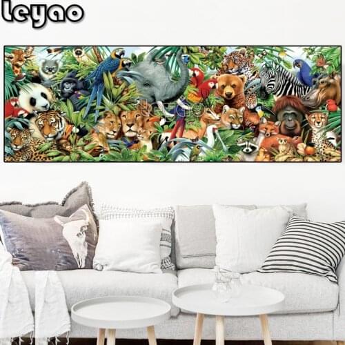 Big collection of animals Full Square round Drill Diamond Painting Large Size Embroidery Mosaic Cross Stitch Kits Home Decor
