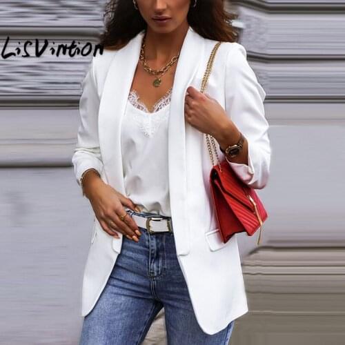 New Vintage Aumtumn Womens OL Office Slim Long Sleeve Coat Jacket Suits Blazers Outerwear