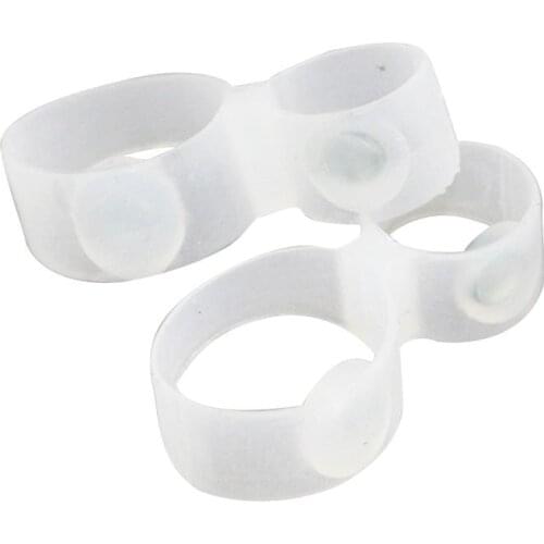 1 Pair Double Toe Ring Plastics and Magnets Practical Durable Corrector Lose Weight Silicone Magnet Foot Massager Ring