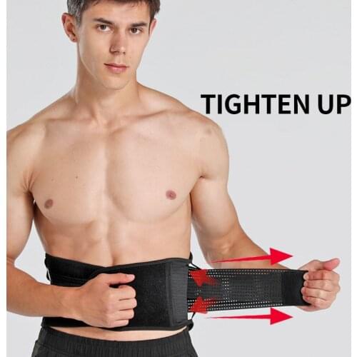 Lumbar Waist Support Belt Strong Lower Back Brace Support Corset Belt Waist Trainer Sweat Slim Belt for Sports Pain Relief New