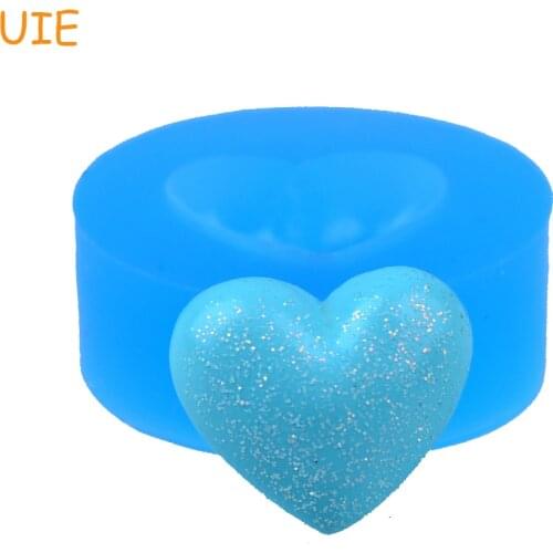 PYL626U 18.2mm Heart Silicone Mold - for Cake Topper, Sugarcraft, Fondant, Gum Paste, Resin, Candy, Jewelry DIY, Scrapbooking