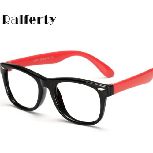 Ralferty Infant Baby Kids TR90 Eyewear Frames Child Safety Eye Glasses With Clear Lens, Soft Flexible Optic Frame For Myopia