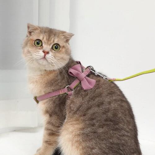 Cat Dog Harness Adjustable Pet Vest Walking Lead Leash Set Puppy Kitten Leash Collar Pet Training For Small Medium Large Dog Cat
