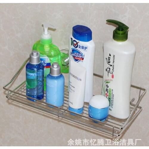 Stainless Steel Storage Rack Holder Wall Mounted Long Shallow Bottle Rack Home Organizer Kitchen Bathroom Toilet Room Shelf