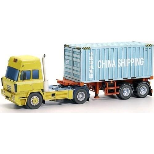 Superfine Paper Model Of Container Truck