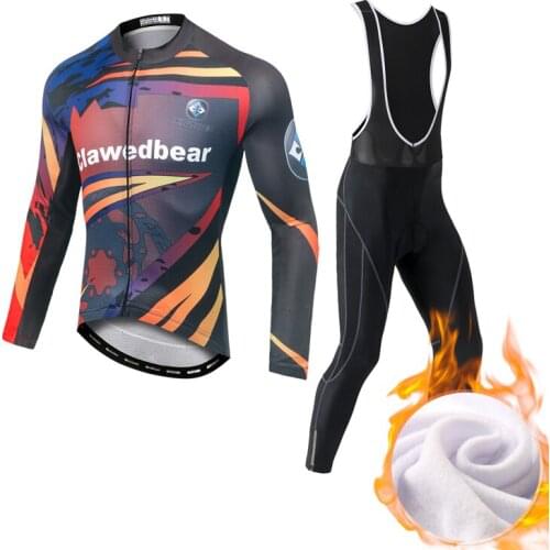 YOCENE Cycling Wear Warm Clothes Bib Polyester Fleece Ciclismo Racing Winter Jersey