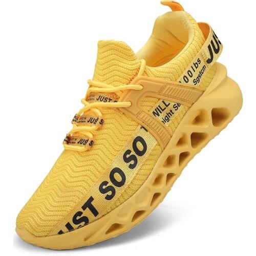 Soso ladies fitness shoes yellow casual blade thick-soled walking shoes comfortable unisex shoes