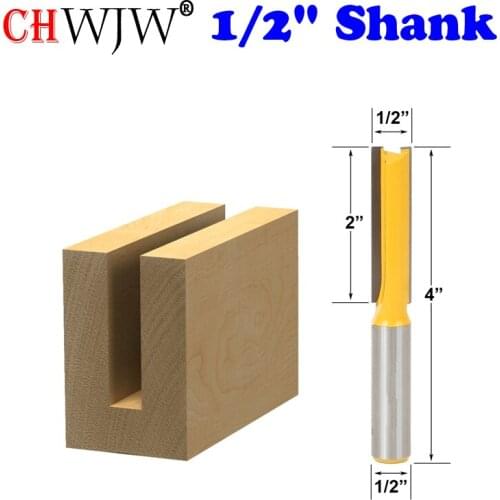 1 pc Straight/Dado Router Bit 1/2" Dia. X 2" Length - 1/2" Shank Woodworking cutter Wood Cutting Tool - Chwjw 14150