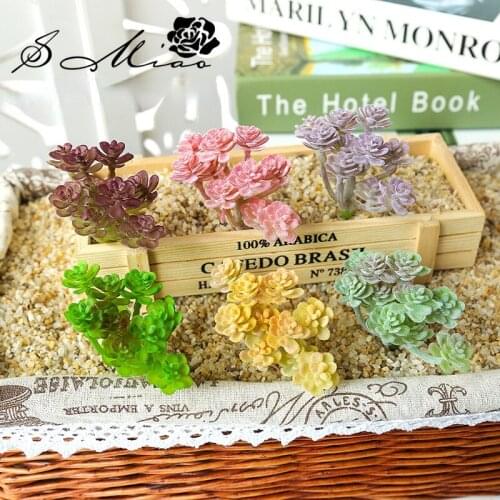 1pc Artificial Succulents Green Flocking Creative Potted Bonsai Home Desktop Room Leisure Decoration DIY Simulation Fake Plant