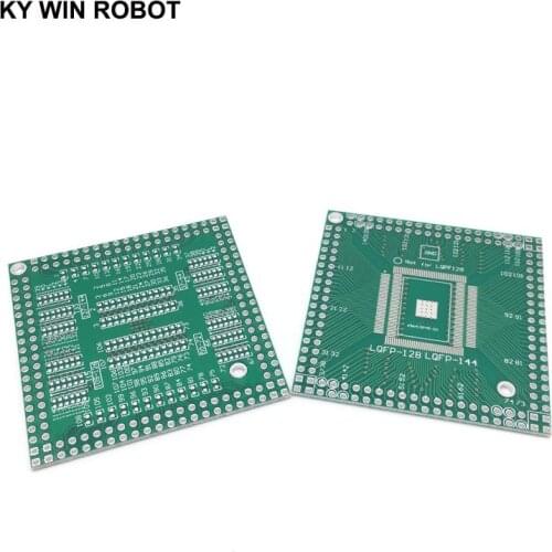 1pcs QFP / EQFP / TQFP / LQFP144 / LQFP128 SMD turn DIP CPU broad 0.5mm IC adapter Socket / Adapter plate / PCB