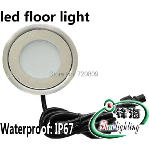 10pcs/lot Free Shpping DC12v Ultrathin LED Floor Lamp Recessed Step Light Outdoor Inground Stair Lighting Round