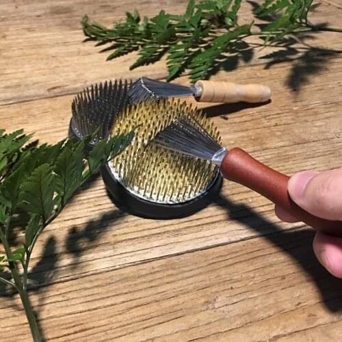 Japanese ikebana Kenzan Pin cleaning rake Tool Garbage cleaning flower arrangement auxiliary floral tools