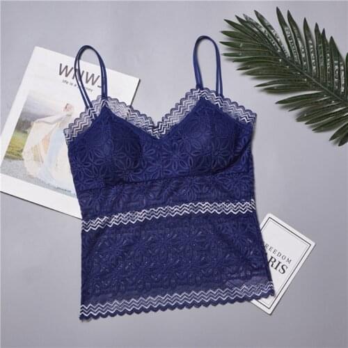 2019 Womens Soft Tank Top Bra Fashion Lace Tube Top Woman Sexy Cropped Top