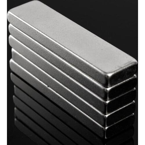 5Pcs/Set 40x10x4mm Practical Rectangle N52 Strong Magnetic Block Bar Fridge Multifunction Rare Earth Neodymium Magnets Wholesale