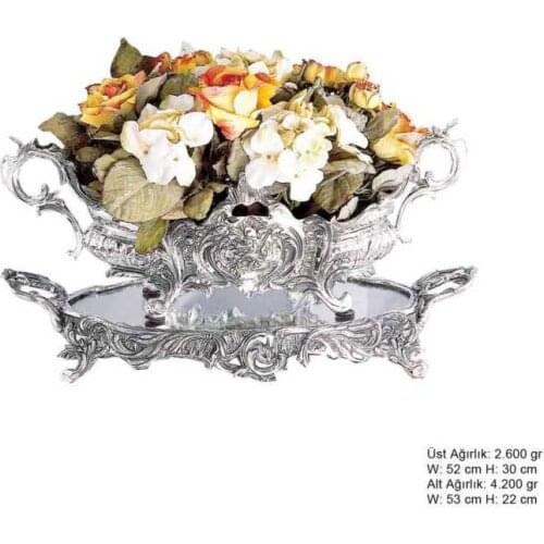 925 sterling Silver Floral Jardinyer