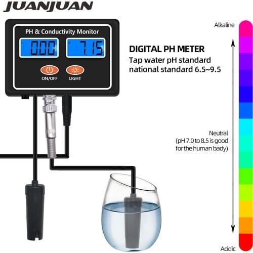 Digital Online PH EC Conductivity Monitor Meter Tester Water Quality Real-time Continuous Monitoring for Fish Tank Aquarium