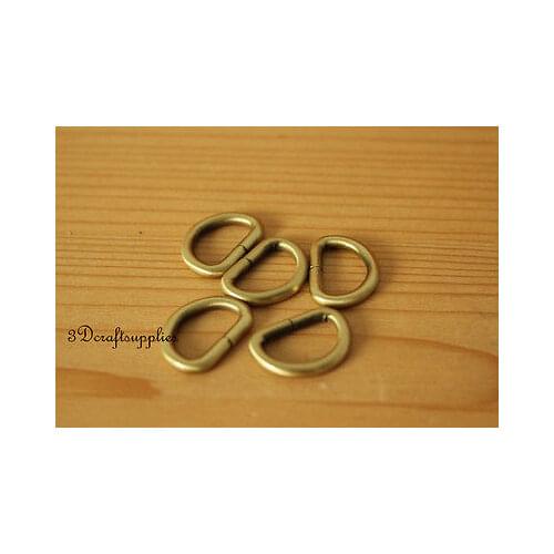 D ring d-rings purse ring Webbing Strapping metal anti bronze 5/8 inch 20pcs i59