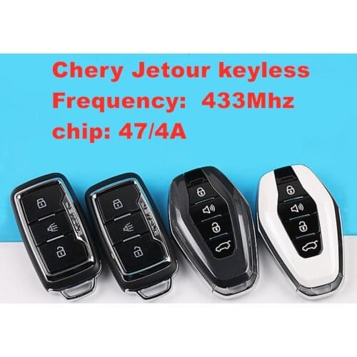 For Chery Jetour X70 X70S X90 keyless smart key 433 Mhz chip 47/4A