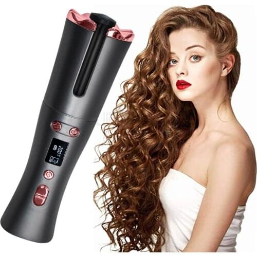 2021 Electric Hair Curlers USB Cordless Automatic Air Curler Wireless Curling Iron Hair Waver Tongs Iron Curling Wand