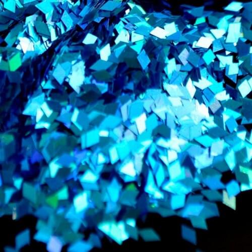 Holographic Rhombus Designs Beautiful Shiny Laser Blue Sparkly Nail Sequin Nail Art Glitter Decorations Diamond Paillette