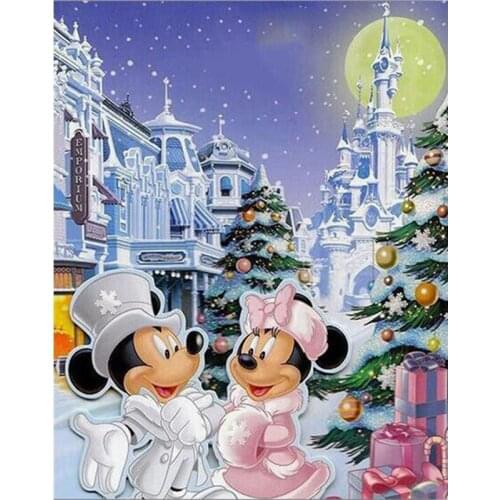 Disney 5D Square/round Diamond Painting Mickey Takes A Bath Decoration Diamond Embroidery Mosaic Cross Stitch Kits Home Decor