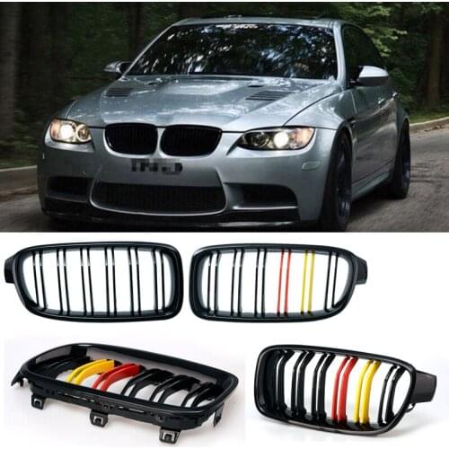 Matt Black German Flag Style M3 Logo Car Styling Front Central Grille For BMW F30 318i 320i 330i 335i 340i xDrive