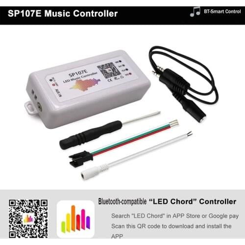 IC SPI Music Bluetooth-compatible Controller For WS2812 SK6812 RGBW APA102 WS2811 Strip DC5-24V FULL-WIFI RGB SP107E Pixel