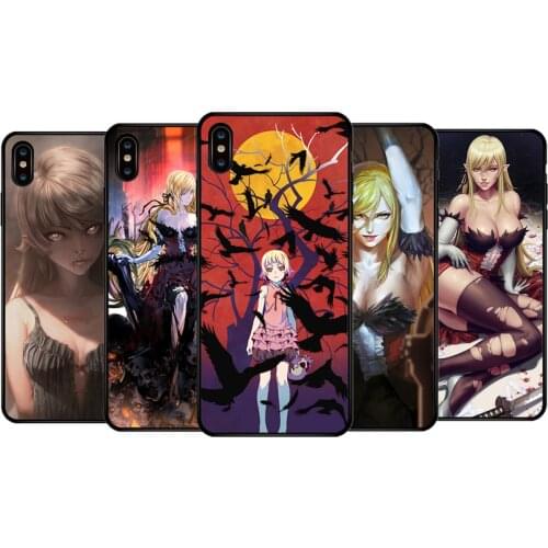 Monogatari Oshino Shinobu Soft Phone Case Cover for Iphone X XR XS MAX 6 7 8 Plus 11 Pro MAX A