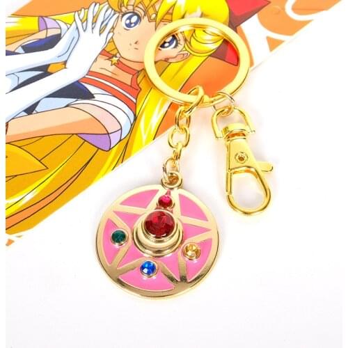 Movies Show Original Design Quality Anime Cosplay Jewelry Cartoons Metal Salor Moon Keychains Gifts for Men Woman Figure Toys