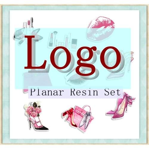 Charms Custom Logo Designer Brand Printed Planar Resin Set for Crafts DIY Handmade Materials Hair Bow