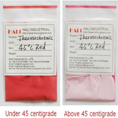Sell thermochrmoic pigment,heat sensitive pigment powder,45C red to colorless,1 lot=10gram free shipping