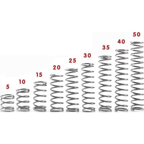 304 stainless steel spring small spring compression spring wire diameter 0.3 * 3* 5/10/15/20/25/30/35/40/45/50mm