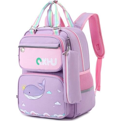 New Orthopedics Children School Bags For Boys Girls Grades 3-6 School Backpack Waterproof Kids Skateboarding Dinosaur Book Bag