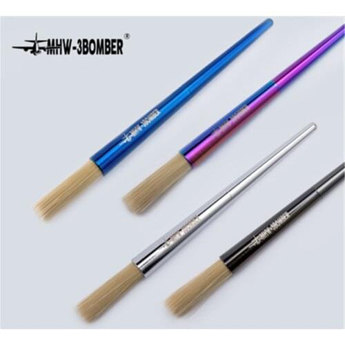 Coffee Brush Aluminium Alloy Handle Coffee Grinder Machine Cleaning Brush PET Head Dusting Brush Cleaning Tools For Barista