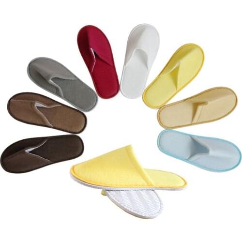 Women Men Slippers One-Off Colorful Hotel Guest Travel Portable Home Disposable Flip Thicken Antiskid Flop Fit Size Slippers