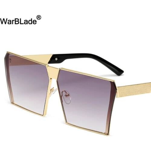 WarBLade 2018 Square Hip Hop Eyewear Clear Sunglasses Men Women Mirror Sun glasses Lady Flat Oversized Transparent Eyeglasses