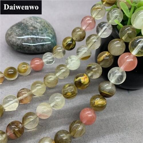 Glass Cherry Quartz Beads Stone Round 4-12mm Gemstone Loose Spacer DIY Earring