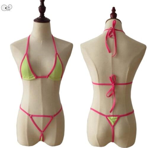 G-String Thong Brazilian Sexy Extreme Micro Mini Bikini Set Women Beach Sunbath Bathing Suit Costume Swimwear Biquini Swimsuit
